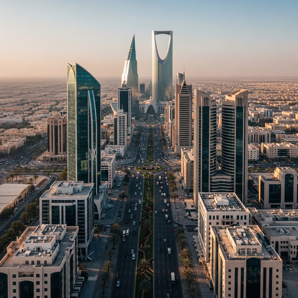 Riyadh skyline with towers
